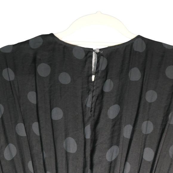 Madewell Jumpsuit Womens XS Black Polka Dot Dolman Smocked Waist Wide Leg Boho - Picture 7 of 12